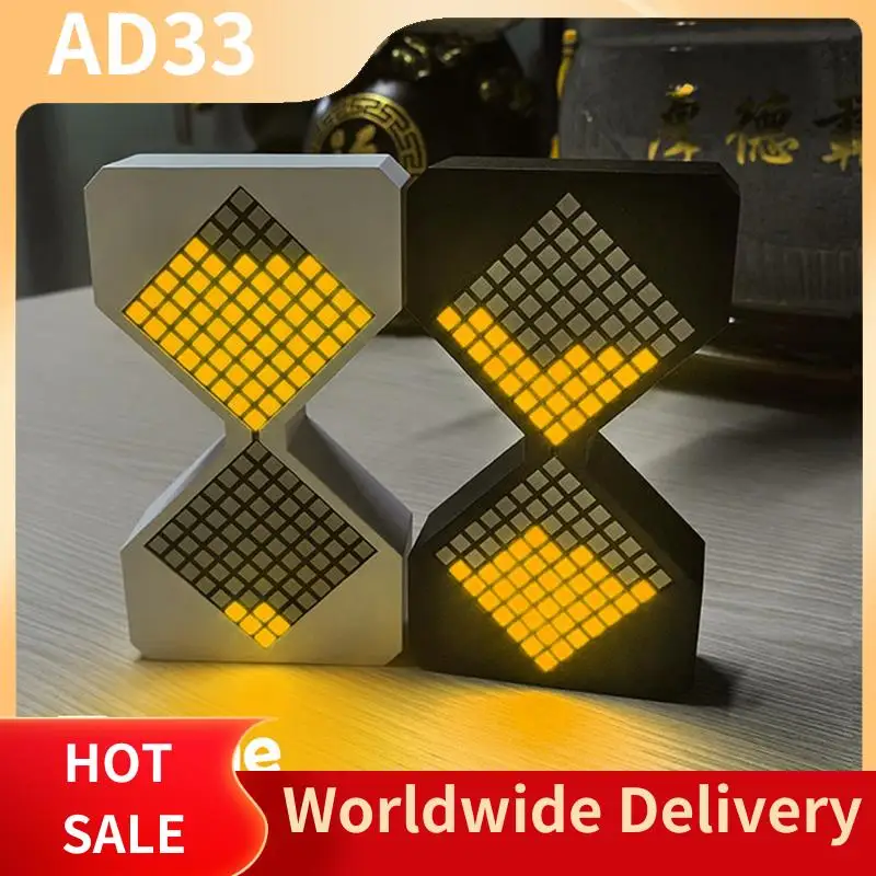 Top Deals Digital Electronic Hourglass Night Light Adjustable Gravity Hourglass Timer For Room White