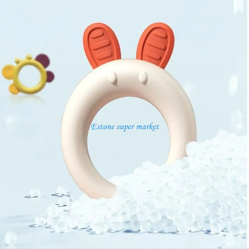 090B مليئة بالبيئة الطفولية لحماية عضاضة 10 قطع من حلقات التسنين ذات الألوان المختلطة للأطفال من 0 3 6 9 #4