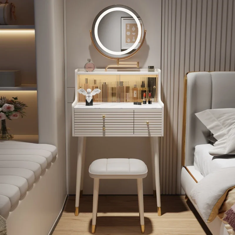 

Drawer Elegant Vanity Table Minimalist Nordic Simple Storage Vanity Table Modern European Penteadeira Quarto Bedroom Furniture