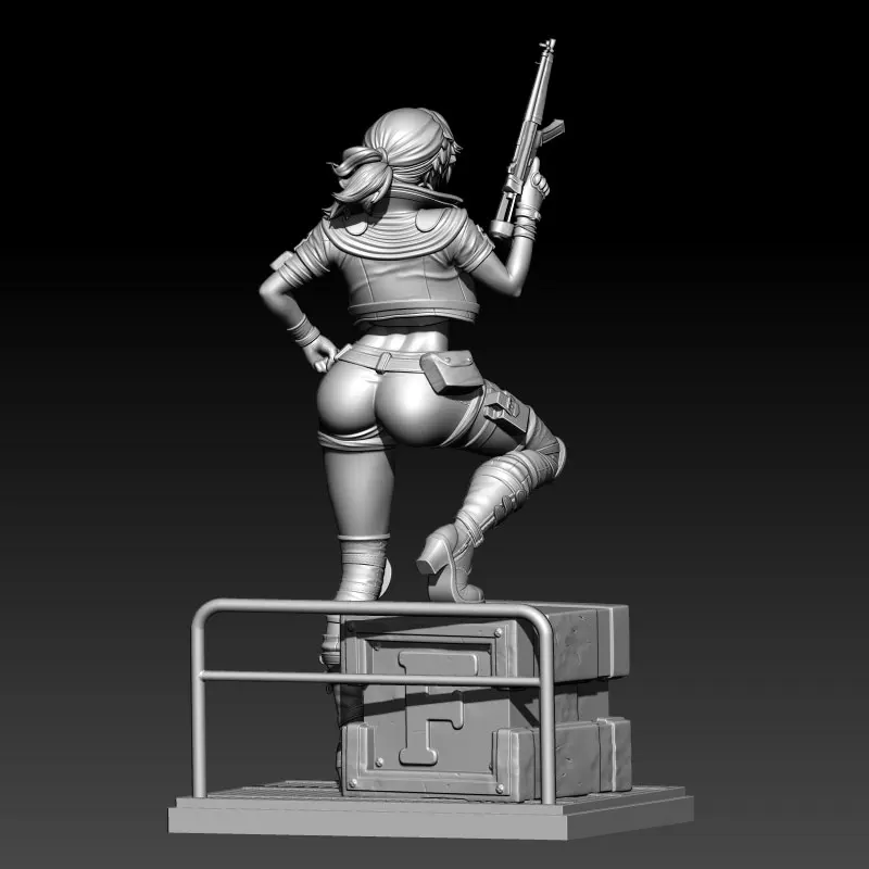 Imagem -03 - The Game Girl Soldier Figure Kit Modelo Resina sem Pintar sem Cor Rw1364 1:24 1:18