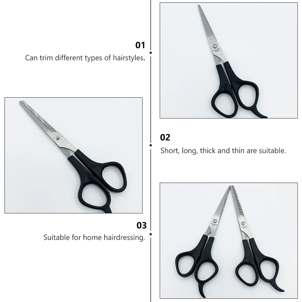 Flat Scissors Haircutting for Professionals Tool Beard Styling Stainless Steel Trimmer Plastic Accessory Hairdressing