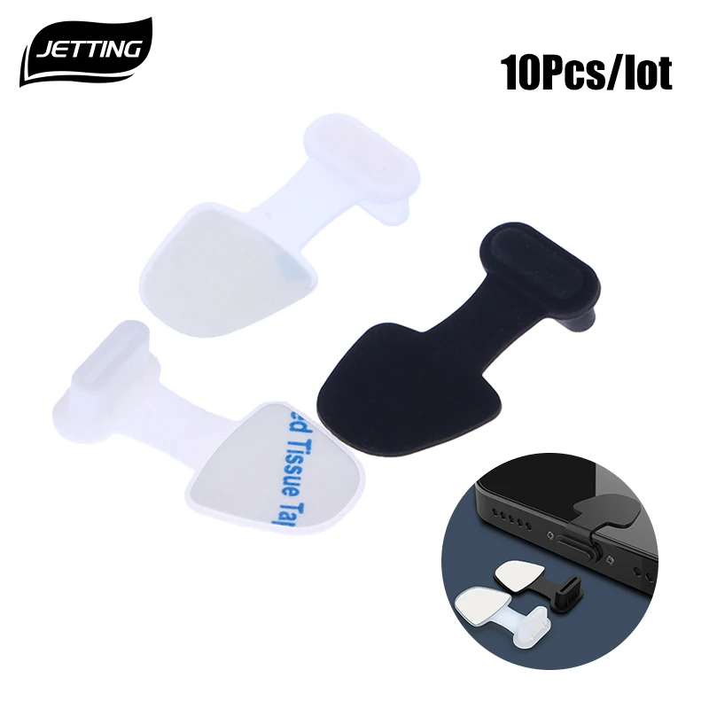 Latest 10Pcs Charging Port Anti-Dust Dirt Plug For Type-C Port Protector Silicone Dustplugs Cover Anti-Lost Cap