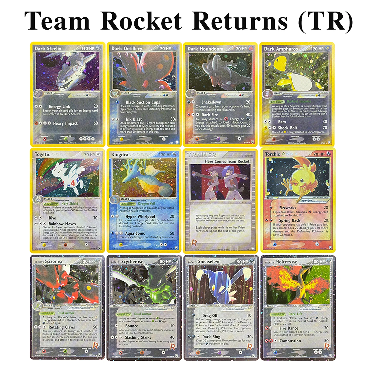POKM Proxy-Karten Team Rocket Returns (TR) Rocket's Moltres Rocket's Sneasel Treecko Star Dark Ampharos Azumarill Mudkip Star