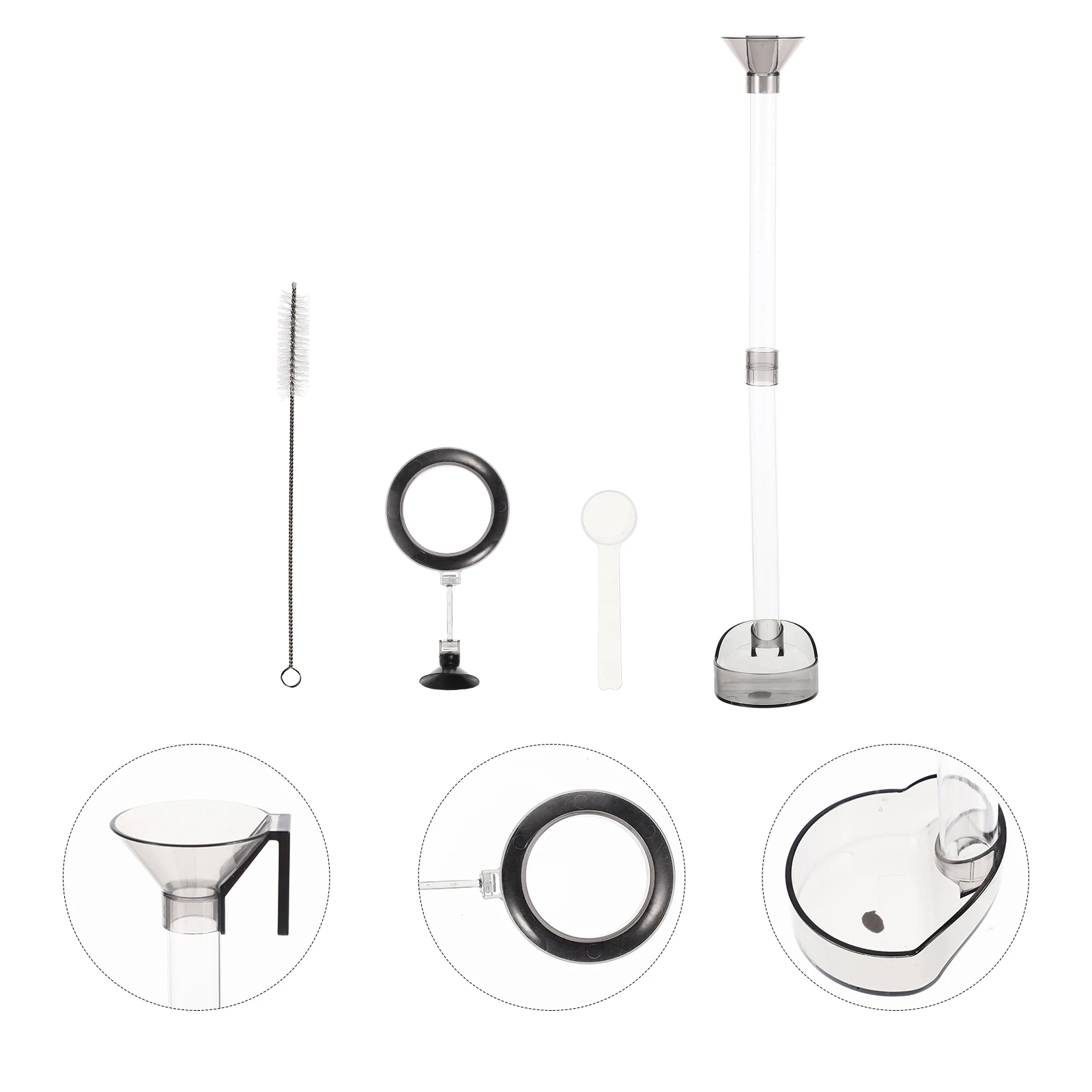 

4pcs Fish Tank Feeding Tube Aquarium Dish Acrylic Bowl Easy Clean High Grade Professional Design Suitable Cherry Crystal Red