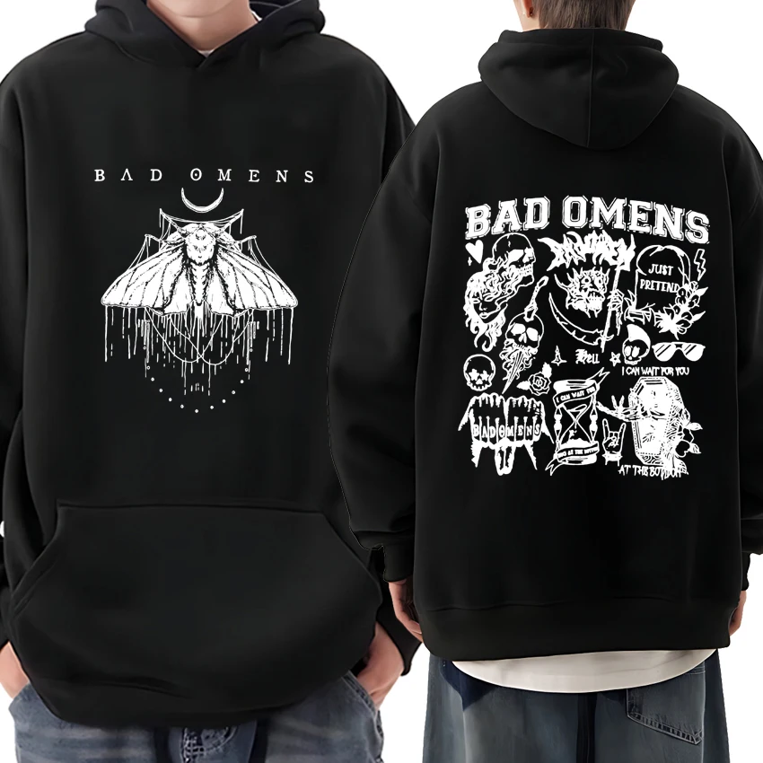 

Bad Omens Concrete Forever Tour 2024 Hip Hop print Hoodie Unisex vintage Casual streetwear Men Women Fleece Long sleeve pullover