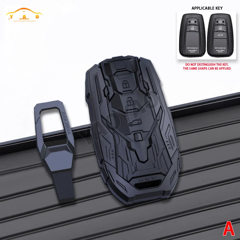 

Car Remote Key Case For Toyota Corolla Hybrid 2021 Rav4 Land Cruiser Prado Camry Highlander Prius C-HR Protect Shell Fob Accesso