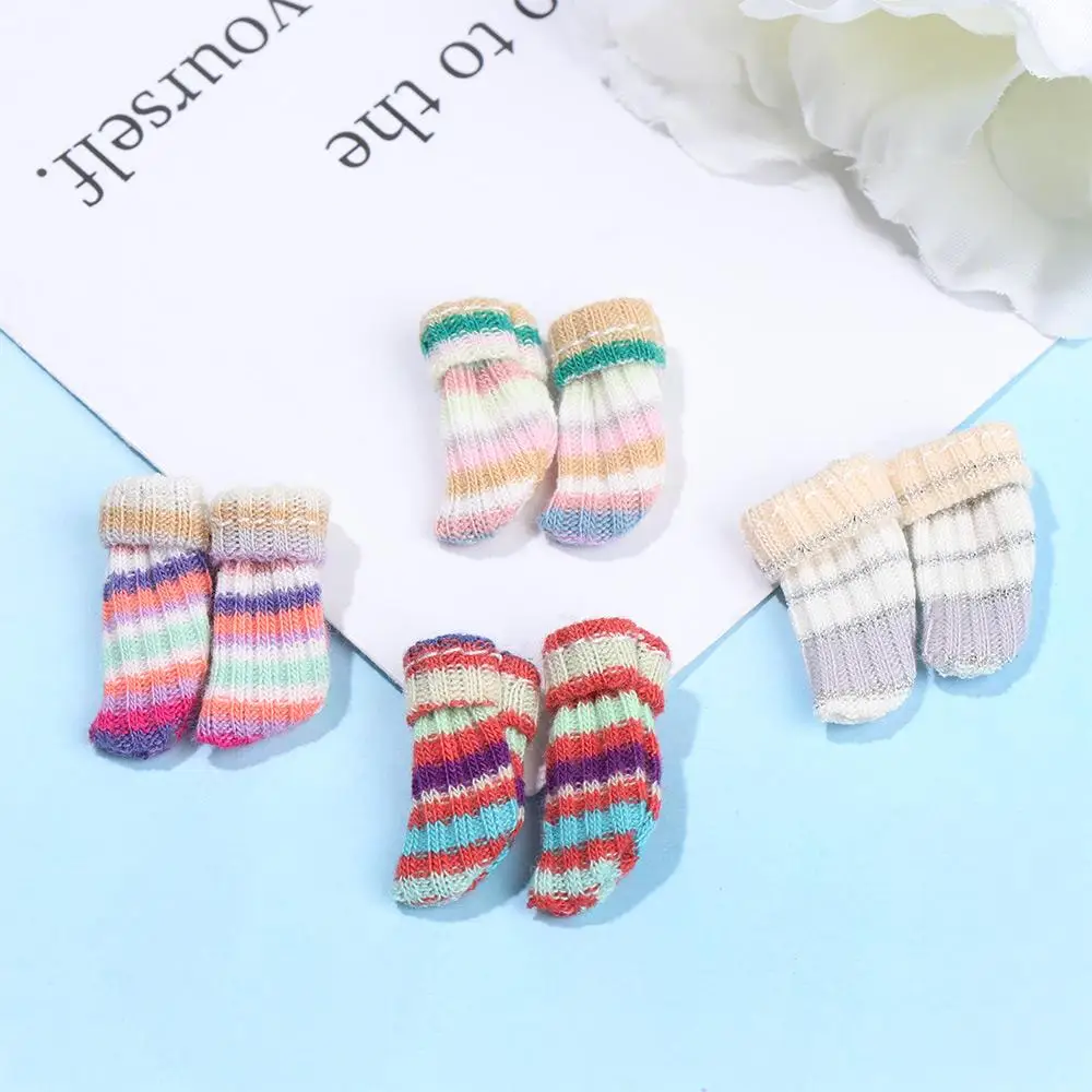 New Multistyles Stripe Doll Socks Cute Mini Clothes Accessories Children Girl Toys For 1/3 1/4 1/6 1/12 Dolls