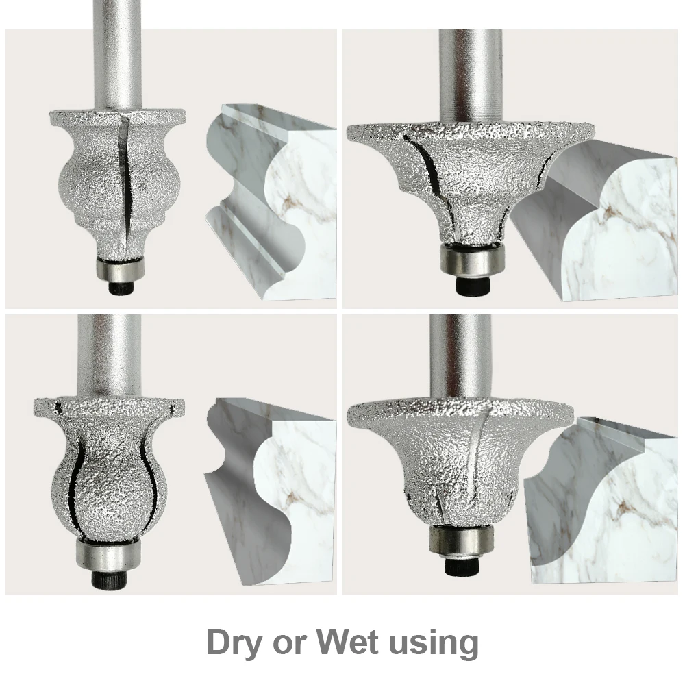 SHDIATOOL 1pc Diamond Router Bits With 1/2\