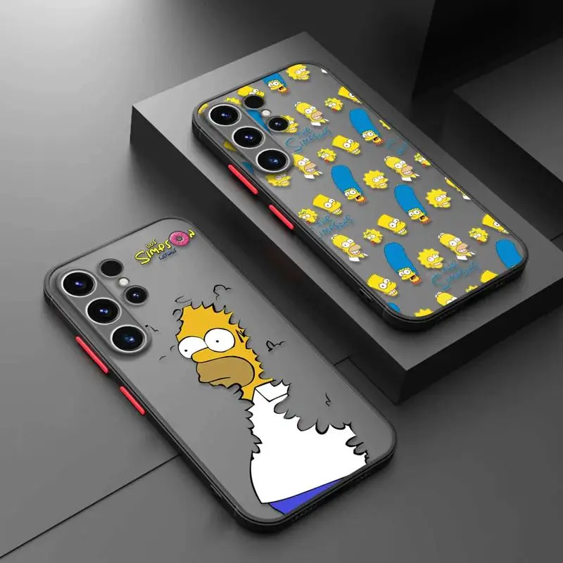 Matte Hülle für Samsung Galaxy S24 S23 S22 S21 S20 FE Ultra S10 Plus Note 10Plus 20Ultra Funda
