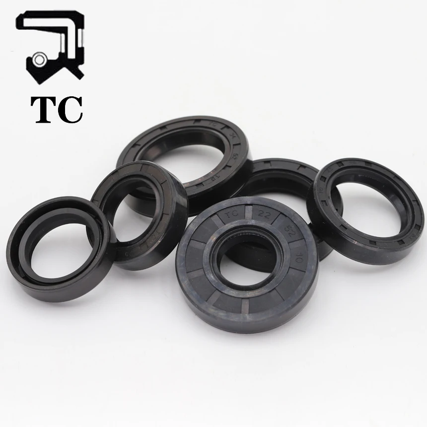 Tc tg4 58mm 60mm id schwarzer Nitril kautschuk nbr doppelt gerillt u Lippen Feder dichtung Ring dichtung Radial welle Skelett Öl dichtung