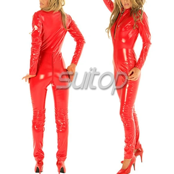 

sexy fashion latex catsuit with zipper in brest back and shoulders (including gloves and foot) latex zentai body wearing