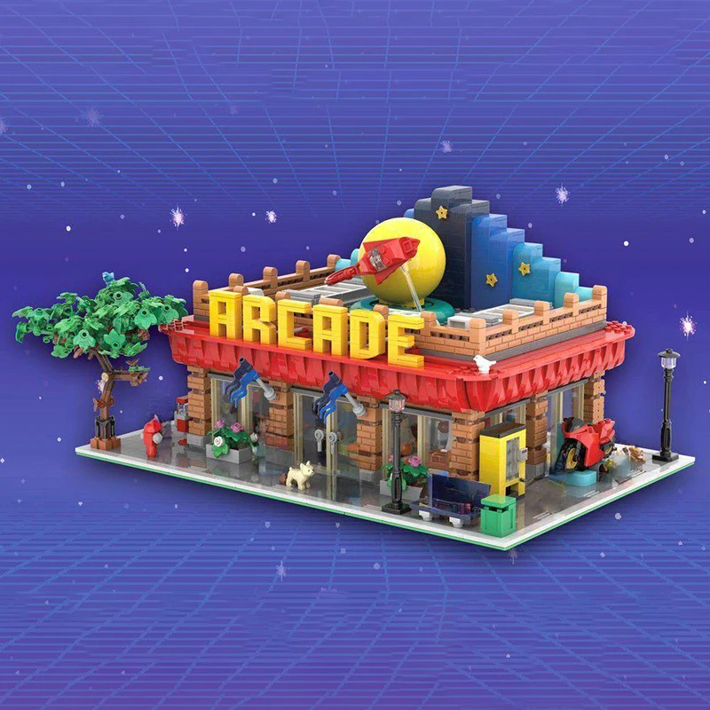 

2321 шт. MOC игроки городской аркад игровой домик ретро модульные DIY образовательные строительные блоки интерактивная креативная сборка игрушек