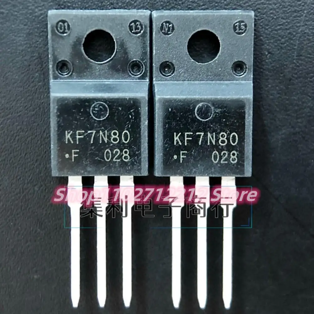 10PCS  KF7N80 KF7N80F-U/P TO-220F 800V/7A MOS  Imported   Quick Delivery