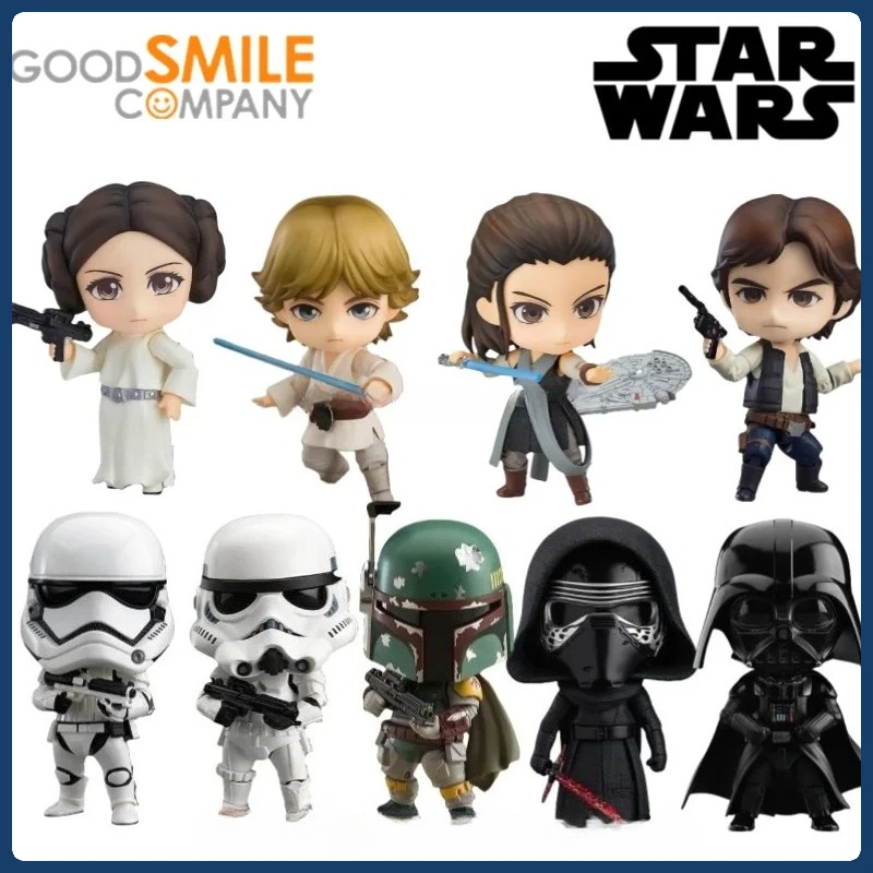 굿 스마일 넨도로이드 스타워즈 한 솔로 루크 스카이워커 레이 다스 베이더 피규어 모델 컬렉션 장난감 선물