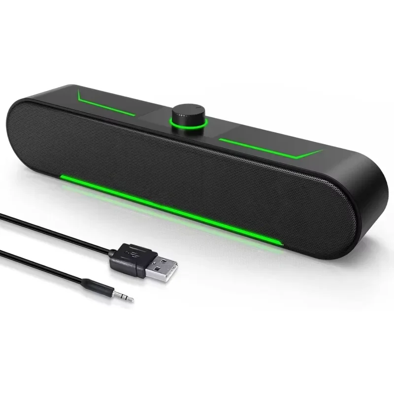 PC-Soundbar, kabelgebunden/kabellos, Bluetooth-Lautsprecher, 4D-USB-betriebene Soundbar für TV, PC, Laptop, Gaming, Heimkino, Surround-Audiosystem