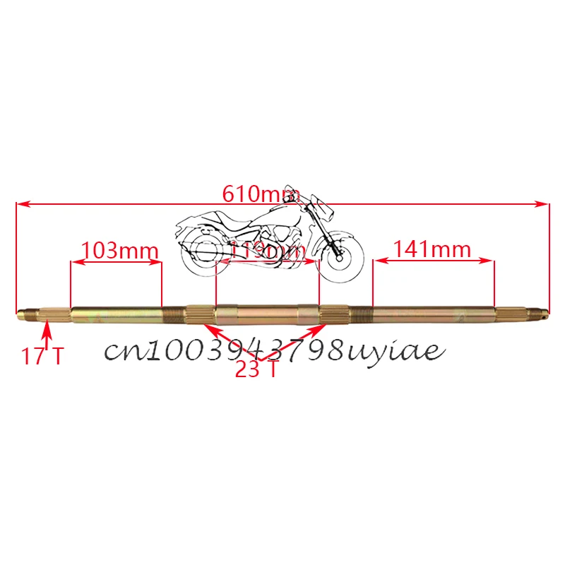 610mm ATV Go Karts Hinterachse Kits Standard 20mm Komplett baugruppe mit Träger nabe Bremsscheibe Kettenrad 420-37t mit 140l Kette