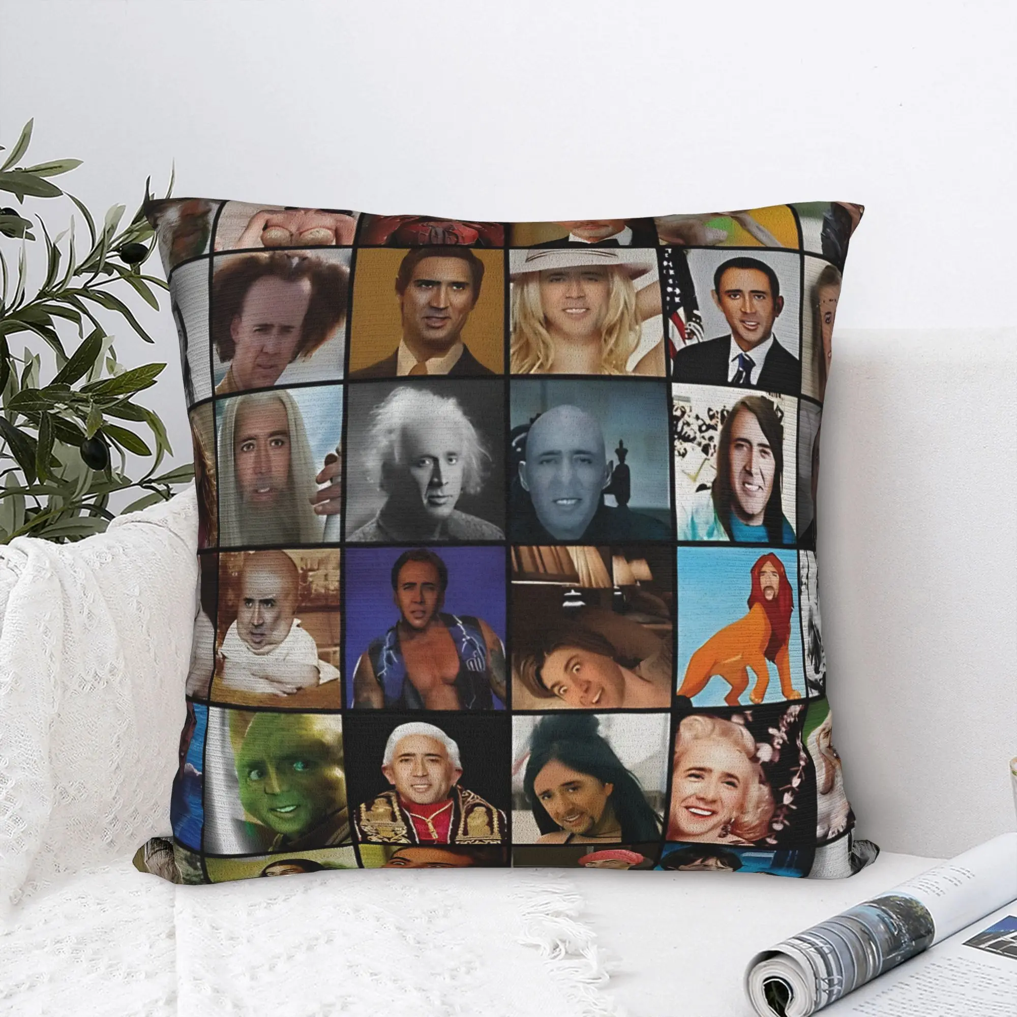 نمط-N-Nicolas C-Cage-نيك غطاء وسادة غطاء وسادة مخصص ريترو العصرية كيس وسادة ل أريكة سيارة ديكور المنزل