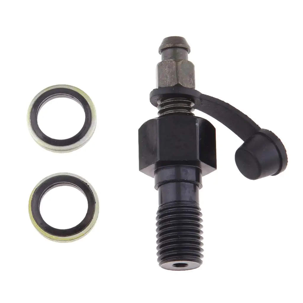 Brake Master Cylinder Brake Caliper 10mm M10 x 1.25mm Banjo Bolt Bleed Screw for Kawasaki Aluminium Alloy Banjo Bolt