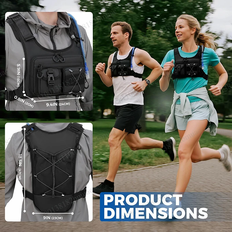 Multifunctional Cycling Chest Bag, Breathable Waterproof Sports Vest Backpack