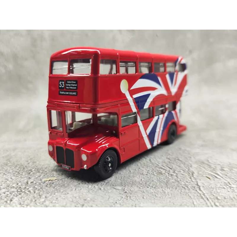 Diecast CORGI British Paparazzi London Flag Double-decker Bus British Style Alloy Car Model Collectible Toy Gift Souvenir