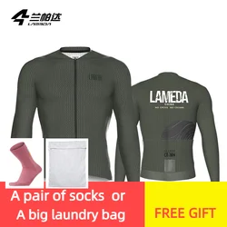 Lameda Men's Cycling Tops Quick-Drying Breathable Thin Bike Clothing with Pockets