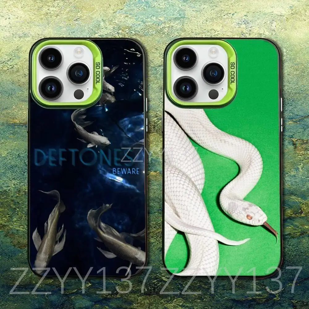 

D-Deftones Private Music Phone Case For iPhone 16,15,14,13,12,11,8,7,Pro,Max,Plus,Mini,XS,SE Green Candy Matte Shockproof Cover