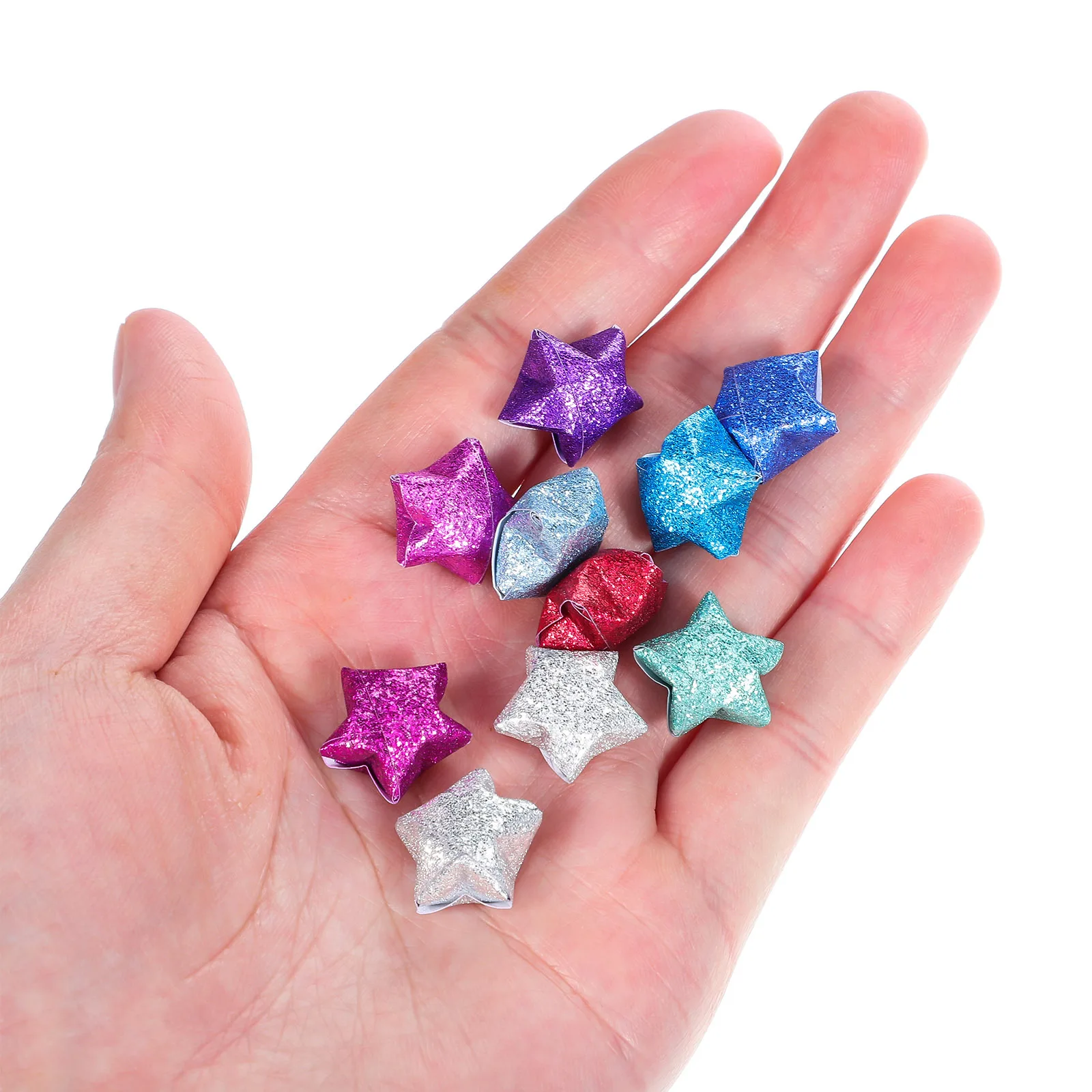 1040 قطعة شرائط الورق اوريغامي بريق لافتة للنظر الألوان DIY بها بنفسك ستار ورقة لوازم الحرفية شريط نجمة الزخرفية نجوم اوريغامي
