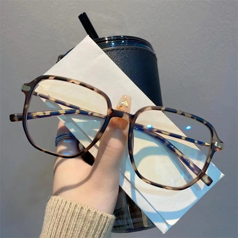 Retro-High-Definition-Anti-Blaulicht-Brille für Damen, modische Brille mit großem Rahmen, ultraleichte Schutzbrille – Detail 4