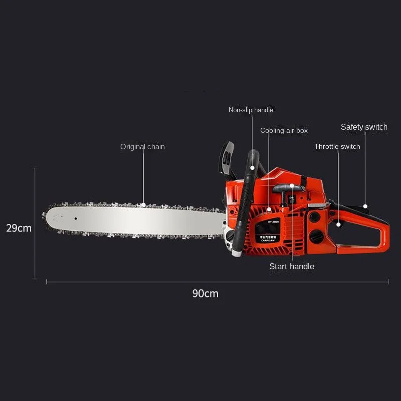20 inch 9900KW 75CC  chain saw gasoline saw logging saw high-power chainsaw arboriculture cutting machine household fuel-saving