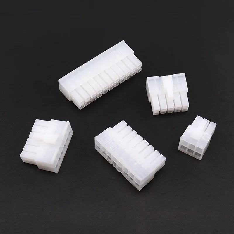 5557 4.2mm 2P 4P 6P 8P 10P 12P 14P 16P 18P 20P 22P 24Pin White Male Plug Plastic Shell For Car Computer Power Connectors Housing