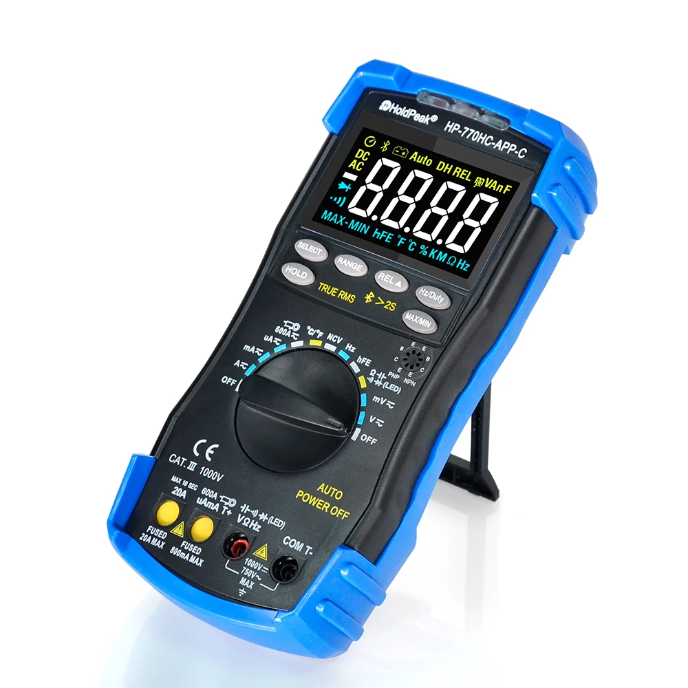 

Professional Smart Digital Multimeter Bluetooth APP Data Logger Home Automotive HVAC Electrician Tester 6000 Counts True RMS NCV