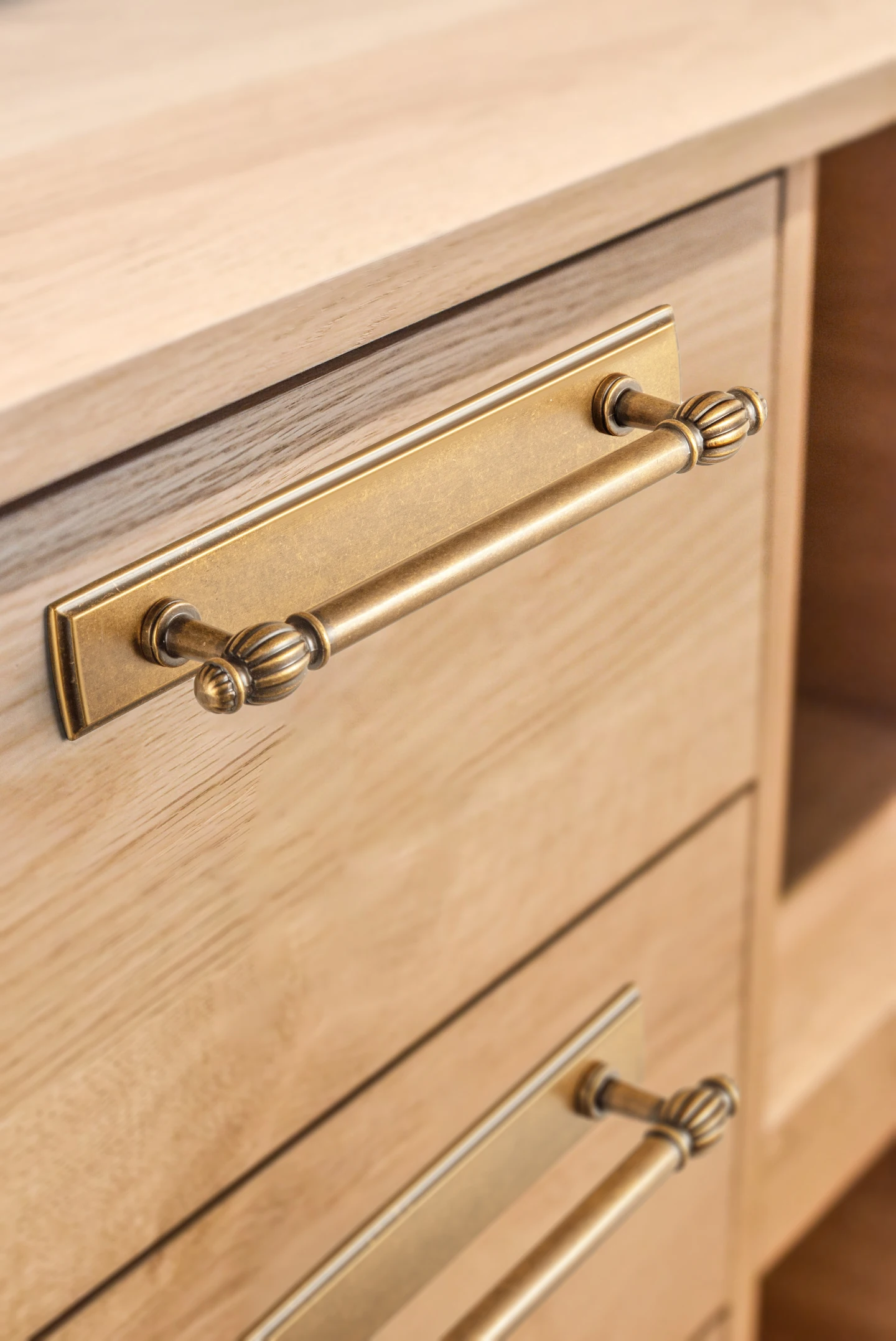 

Goo-Ki Antique Brass Cabinet Drawer Pulls with Backplate Zinc Alloy Kitchen Hardware Furniture Handle Cabinet Bar Pulls