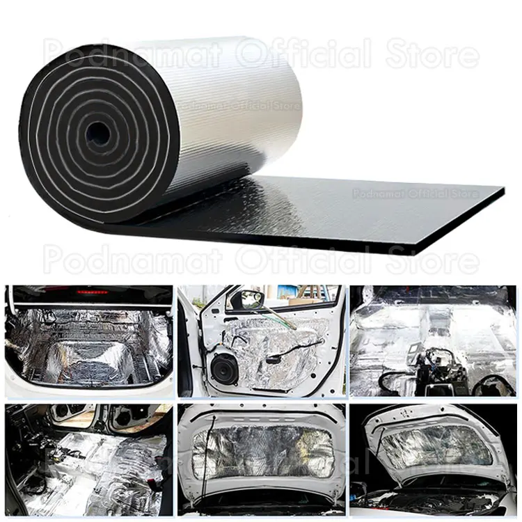 200/300cm*50cm Car Sound Deadener Pad Auto Hood Acoustic Thermal Sound Deadening Mat Car Engine Deadening Noise Insulation Mats