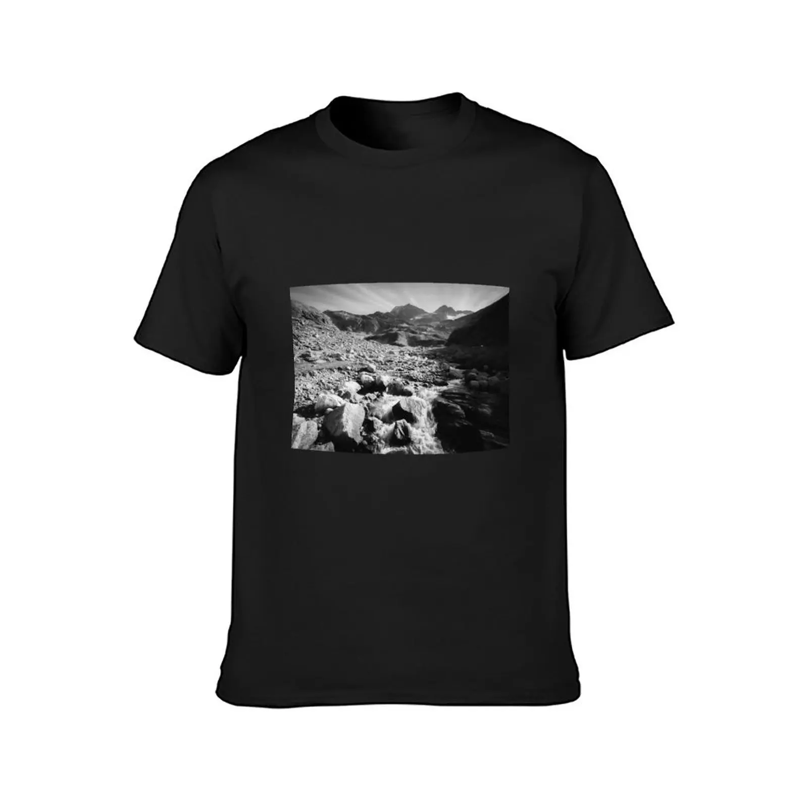 Stylish fine art black and white photography of mountains of the Eastern Alps in the Hohe Tauern T-Shirt