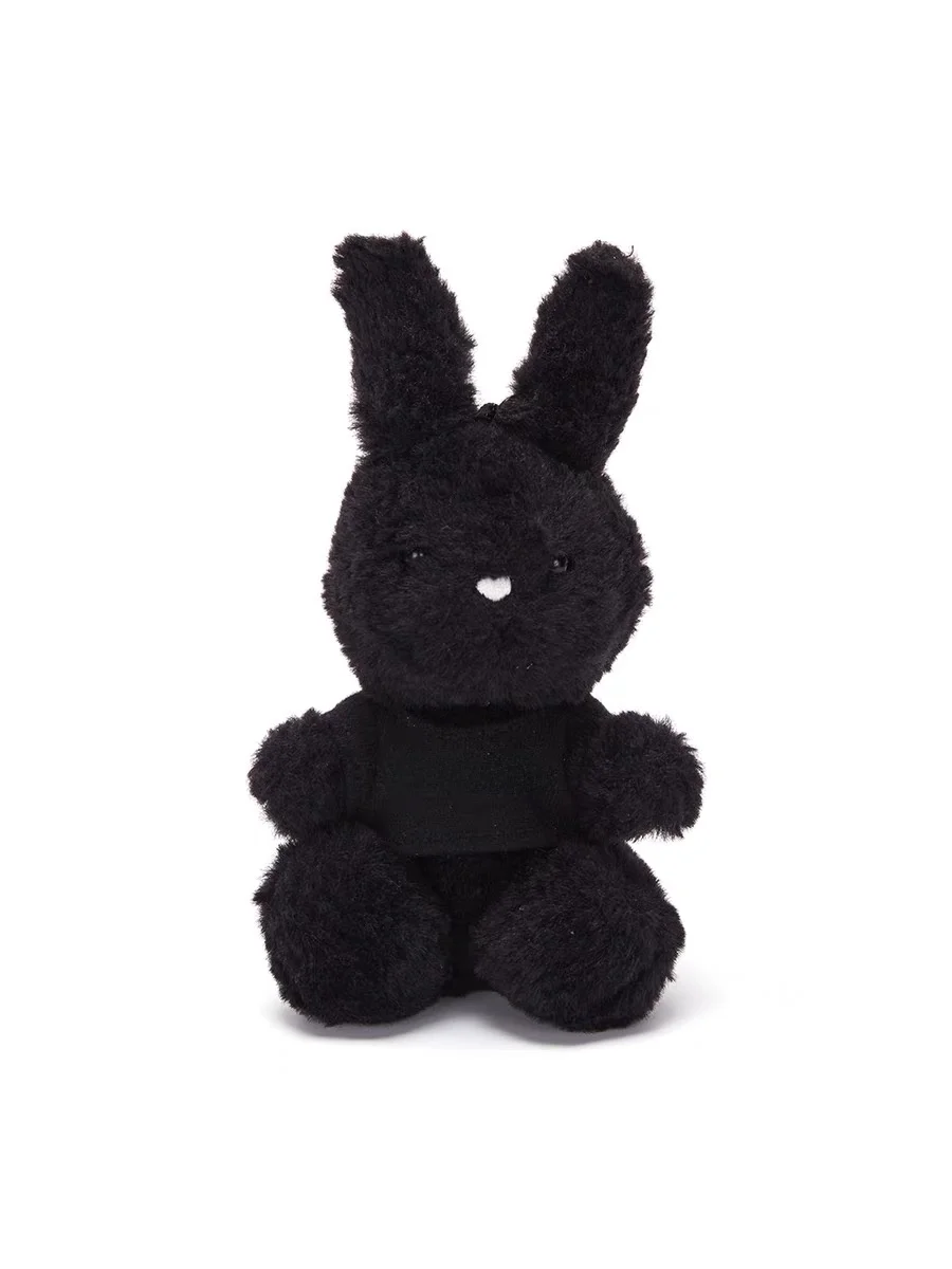 

Adorable Bla Rabbit Keychain Bag Charm for Chinese Zodiac Year of the Rabbit Small Toy Soft Plu Dolls for Adults