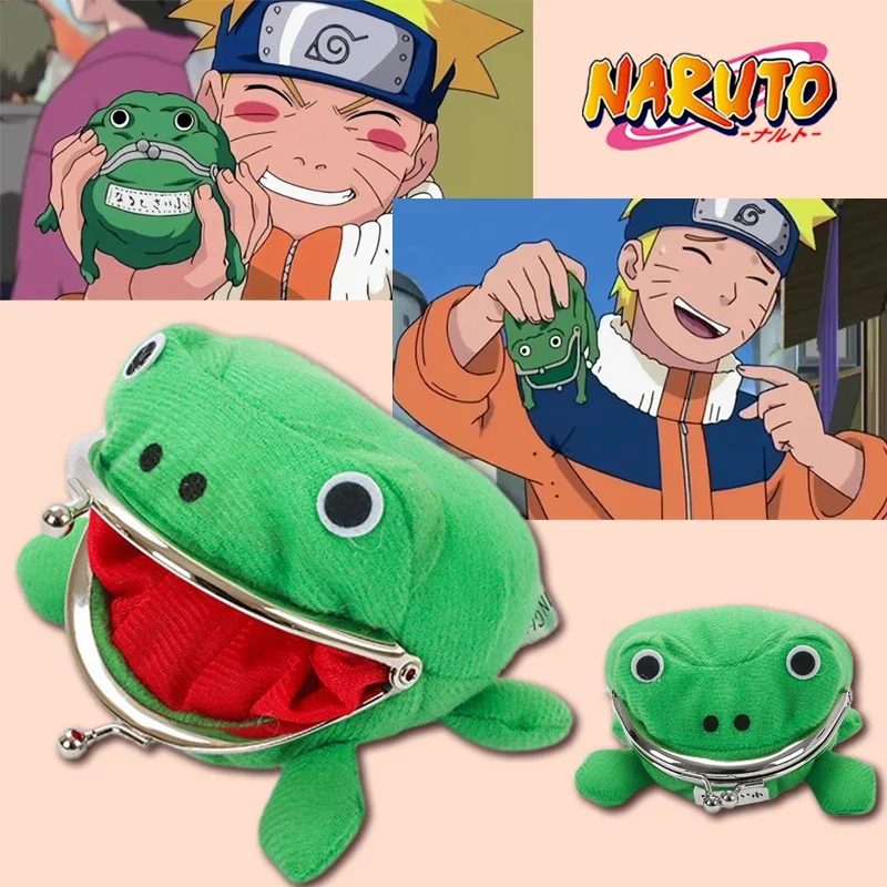 Anime Naruto Brieftasche echte kreative Uzumaki Naruto Frosch Geldbörse Männer Frauen Cosplay Requisiten Plüsch Brieftaschen Zubehör Jungen Geschenke