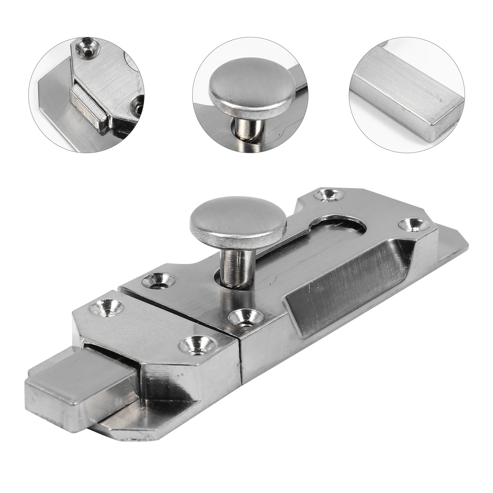 

2pcs Zinc Alloy Sliding Safety Lock Solid Barrel Bolt Rustproof Durable For Bathroom Kitchen Garage Heavy Duty Lightweight
