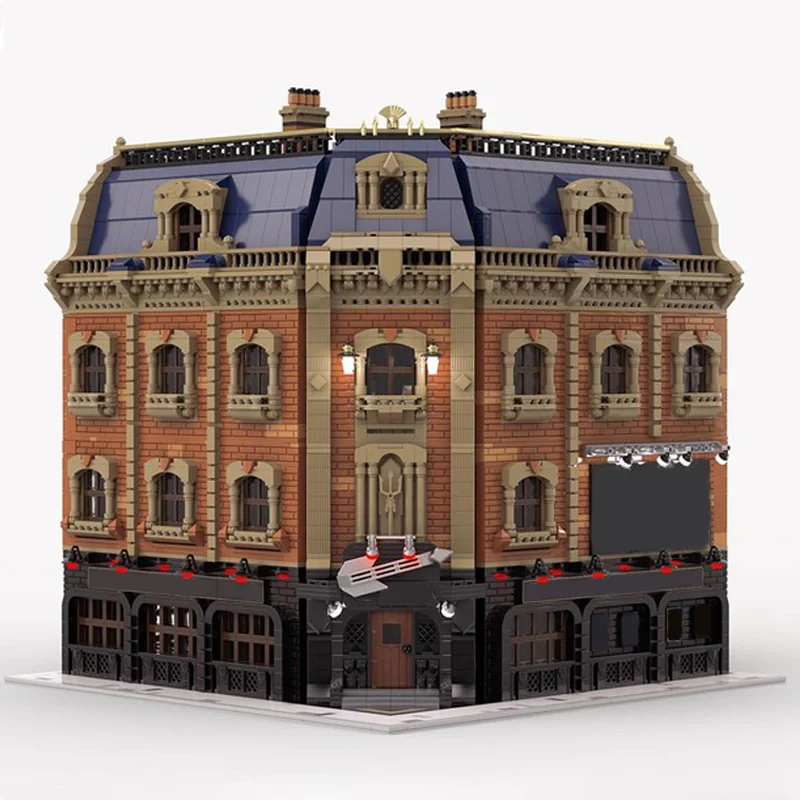 New 13340Pcs City Hot Selling Street View Moc Modular Savage Pub Model Building Blocks Diy Creative Ideas Toys Birthday Gift