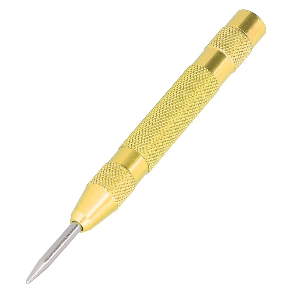 Adjustable Force Automatic Center Punch Removable Tip Heavy Duty Metal Center Punch HSS Tip Center Hole Punch For Plastic