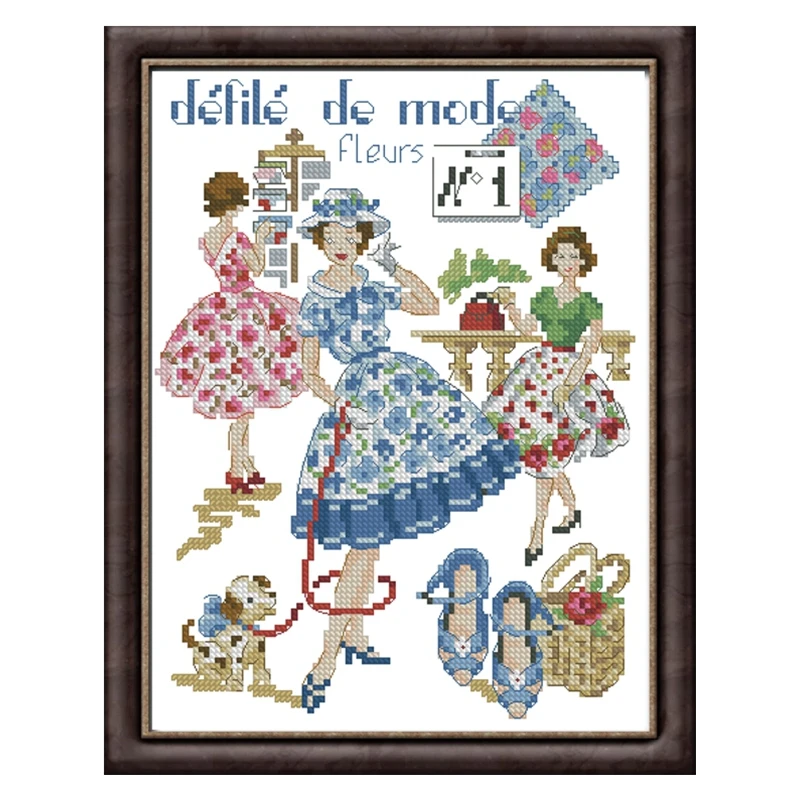 

Cross-stitch kit DIY embroidery tool kit Optional printed handcrafted intersection point kit saga beauty model 1