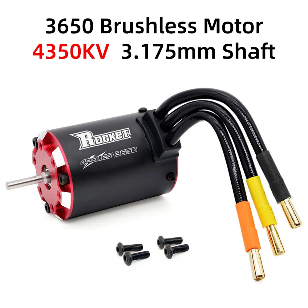 

Rocket 3650 Brushless Motor 3250KV Built -in Temperature Sensor for 1/8 1/10 Tamiya GTR Traxxas RC Drift Racing Off-road Car