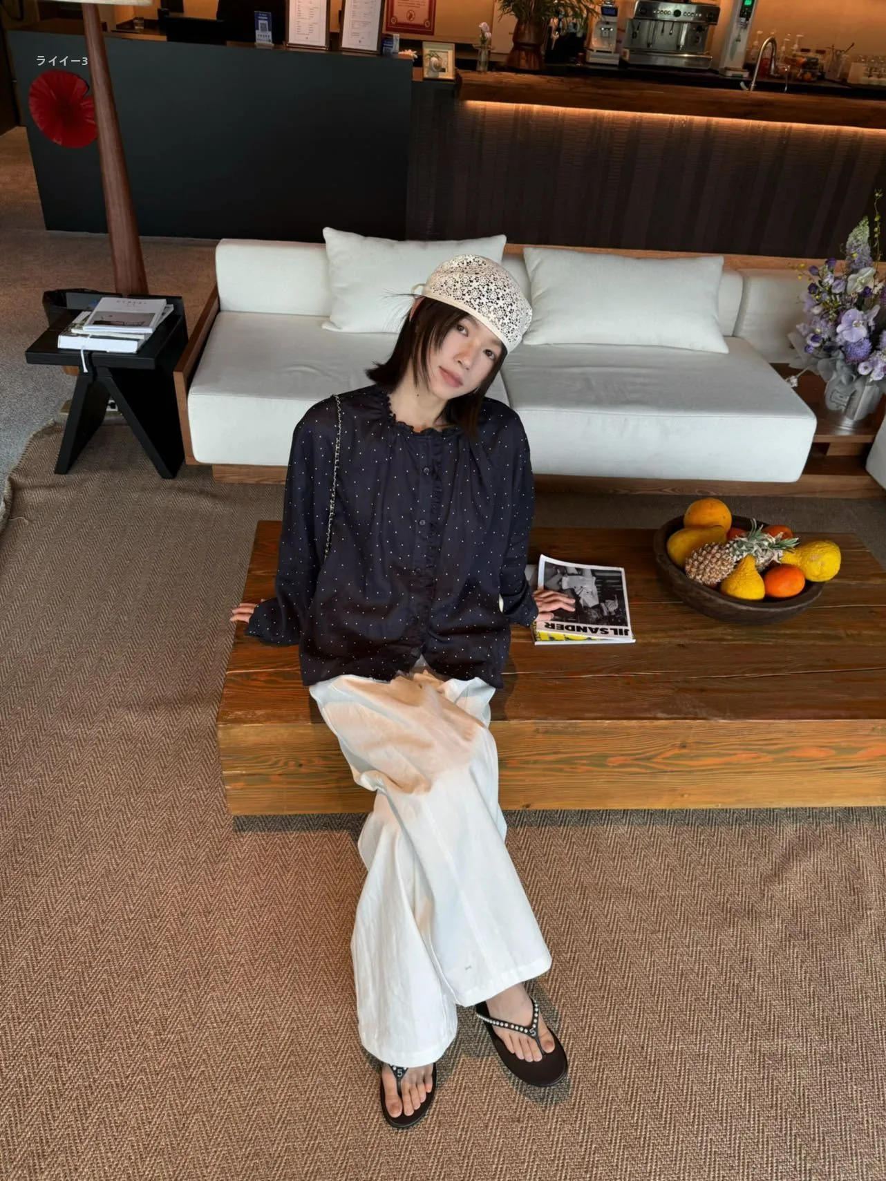 

Sweet Elegant Floral Print Cotton Shirt Women's Loose Fit Long Sleeve Button up Neckline Wood Grain Detailing Commute Style