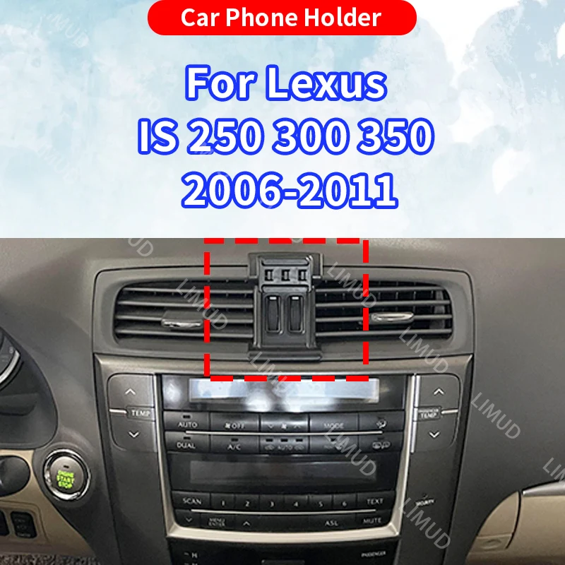 Para lexus is is250 is300 is350 xe20 2006 2007-2010 2011 base de suporte de gravidade de carregamento sem fio suporte do telefone do carro acessórios 