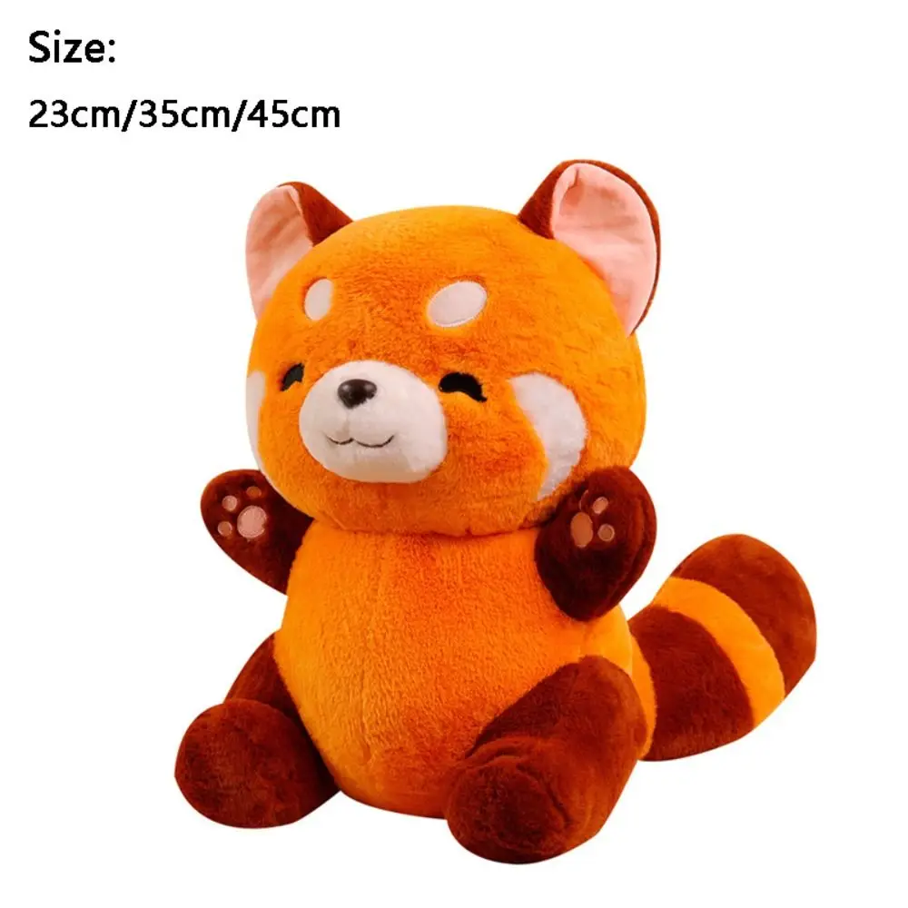 新しいPPコットン製ぬいぐるみ枕 23cm/35cm/45cm ソフトハグスローピロー オレンジアライグマ レッドアライグマ ぬいぐるみ 子供 男の子向け