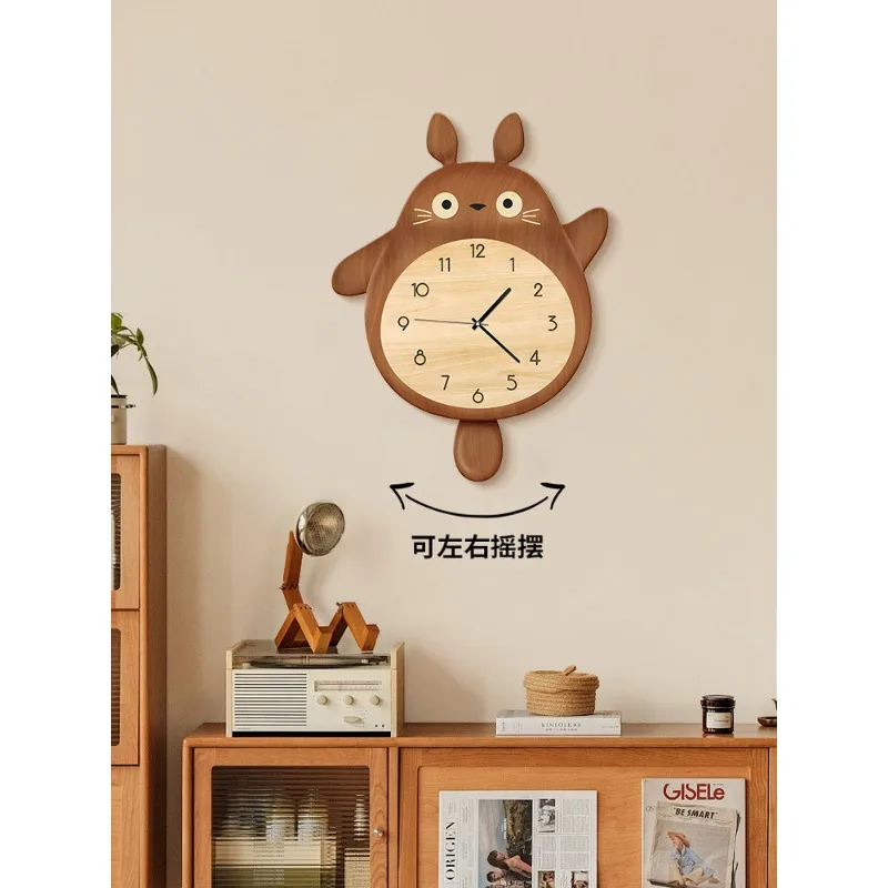 Cartoon chinchilla wall clock living room home dining room decoration painting clock net red creative clock hanging wall