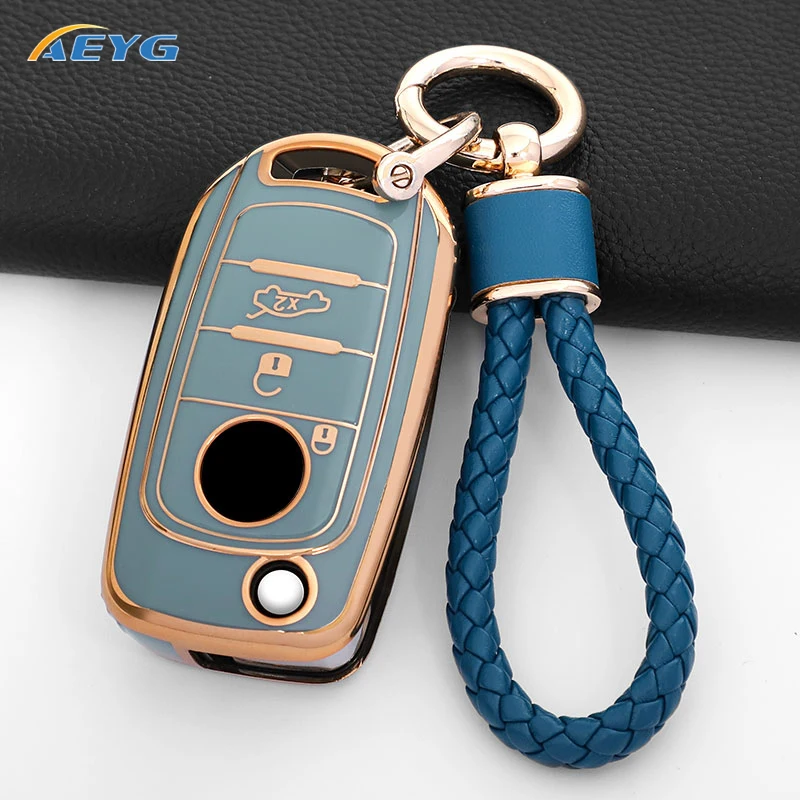 AEYG TPU Car Flip Key Case Cover Shell Fob For FIAT Tipo Tprp Freedom 500X Doblo Argo Nuovo Grazie Key Protective Accessories