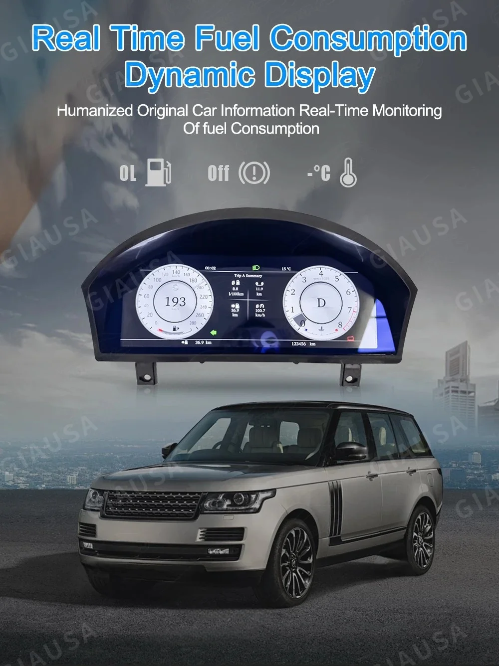 

Новый обновленный дизайн, автомобильный ЖК-дисплей, приборная панель, спидометр Linux для Land Rover Discovery 3/Range Rover Sport 2005-2009, цифровой кластер