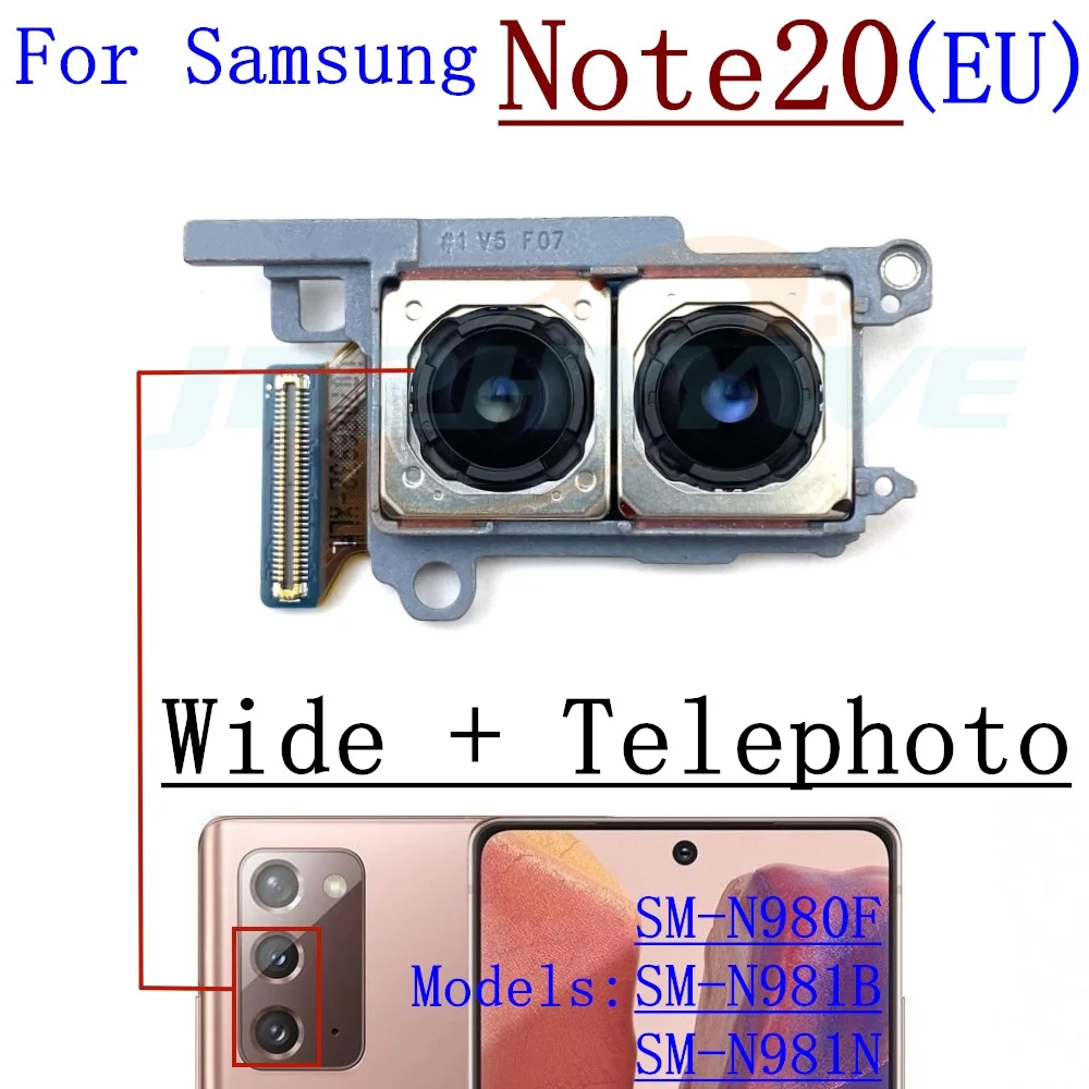 Front Rear View Back Camera For Samsung Note20 N980 N981 Note 20 Small Frontal Main Facing Camera Module Flex Parts