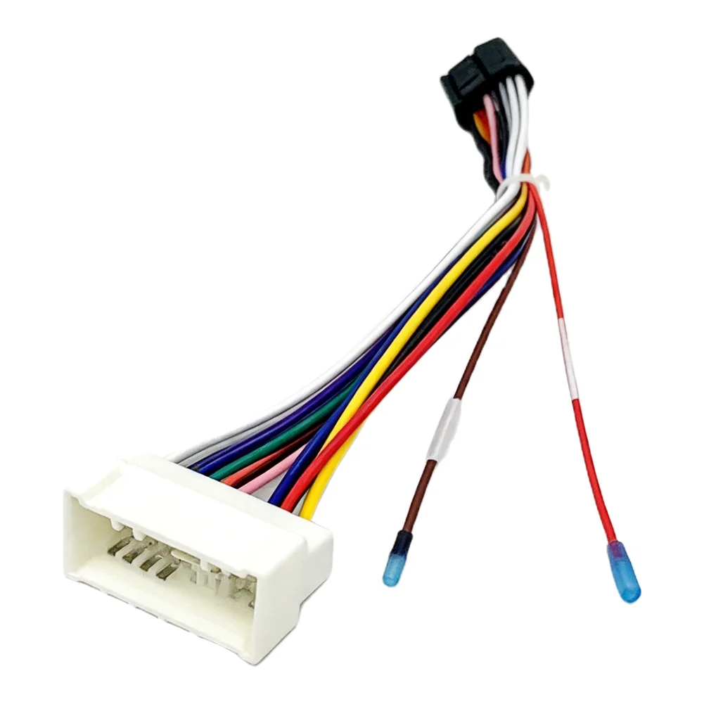 Radio Wiring Harness Adapter Cable 24Pin Input 16Pin Output for Select For Hyundai and For Kia Sedans and SUVs 12V System