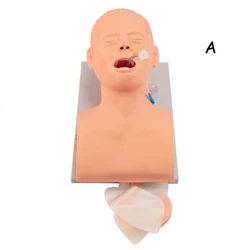 PVC Adult Intubation Manikin Teaching Model, Airway Management Trainer Tracheal Intubation Training Simulator Model, Science Lab